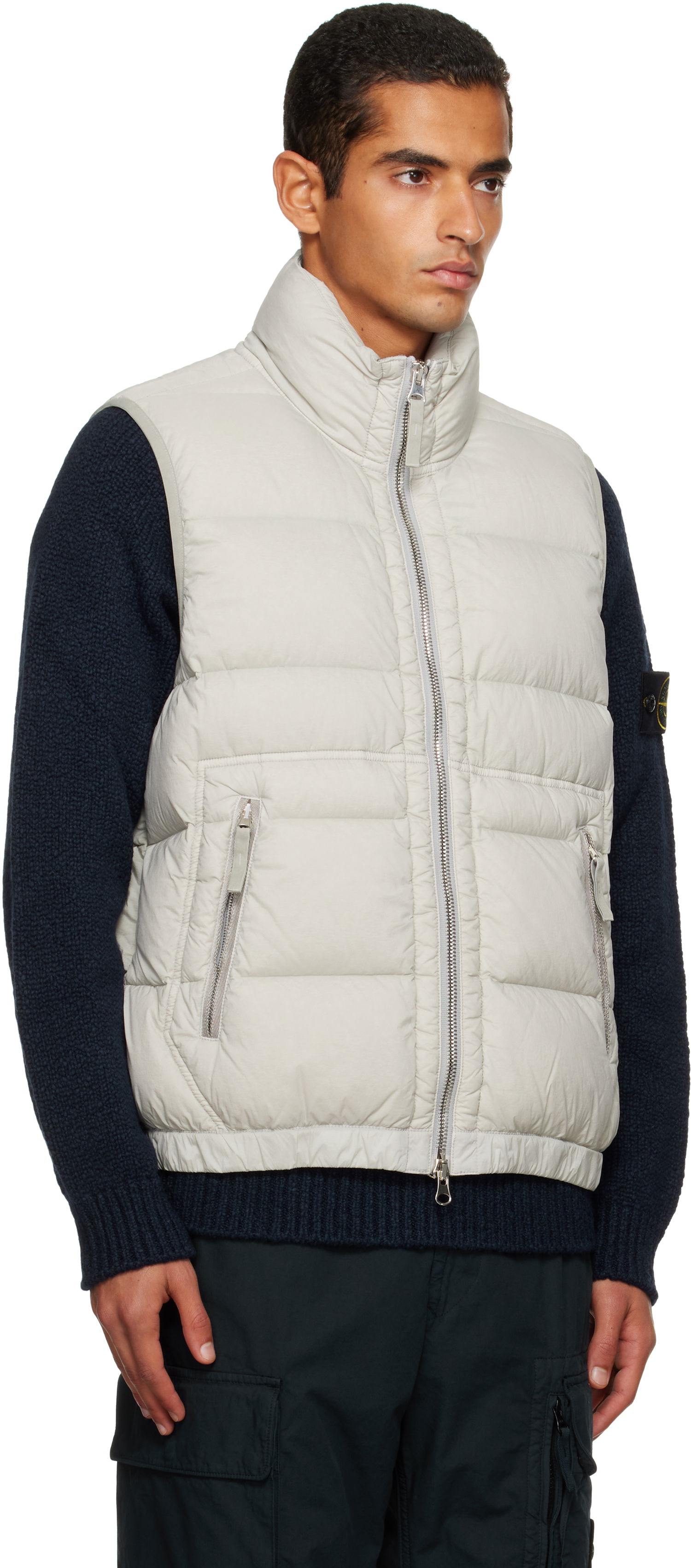 Vesta Stone Island Loom Woven Chambers Down Vest Béžová | K2S15 G100007 S0028, 1