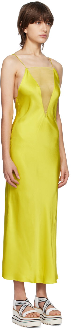 Šaty Stella McCartney Designer Sheer Panel Maxi Dress Žltá | 6A01273AU309, 1