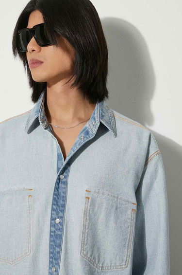 Košeľa VETEMENTS VETEMENTS Inside-Out Relaxed Denim Shirt Modrá | UE64SH500N, 3
