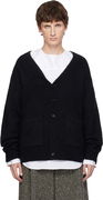 Dries Van Noten Alpaca & Merino Wool V-Neck Button-Front Cardigan with Pockets