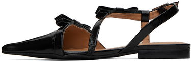 Starostlivosť o obuv GANNI GANNI Multi Bow Pointy Cut-Out Ballerina Flats Čierna | S2436, 2