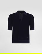 Dolce & Gabbana Micro-Pattern Cotton Polo Shirt
