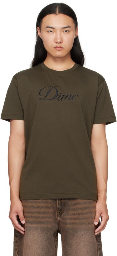 Tričko Dime Dime Cursive T-Shirt Zelené | DIMEFA2574BLK, 0