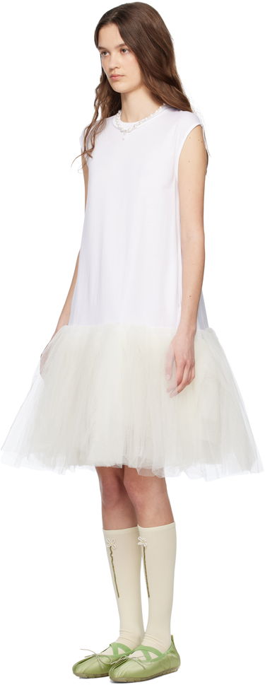 Šaty Simone Rocha Simone Rocha Relaxed Ballet Tutu Midi Dress Biela | 7396 0553, 3