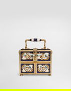 Dolce Box Ornate Painted Wood Top Handle Bag