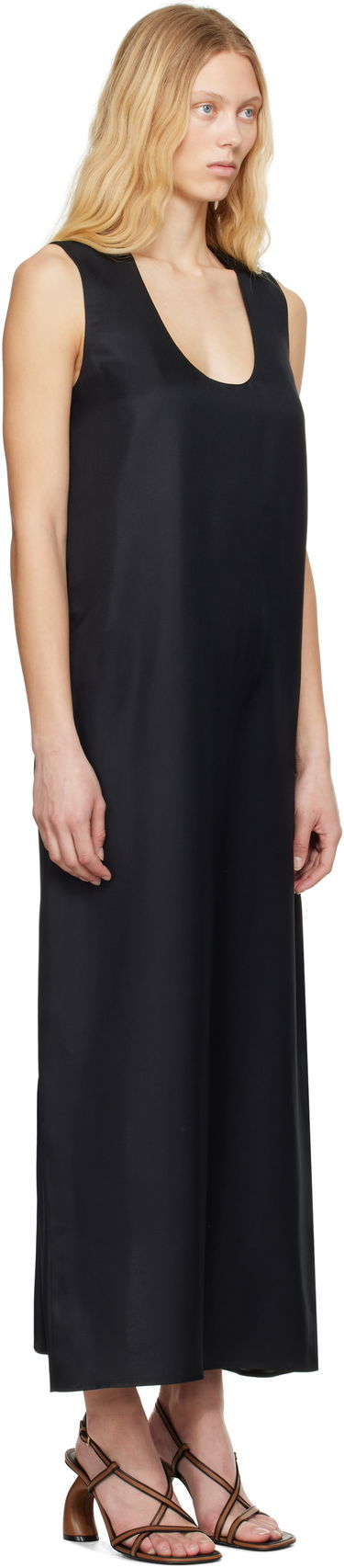 Šaty Róhe Róhe Scoop-Neck Silk Maxi Dress Čierna | 415-33-164, 1