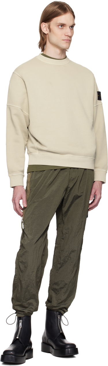 Sveter Stone Island Stone Island Diagonal Fleece Old Effect Sweatshirt Béžová | K1S15 6100032 S0045, 4