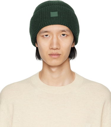 Kulicha Acne Studios Small Logo Beanie Zelené | C40270-, 0