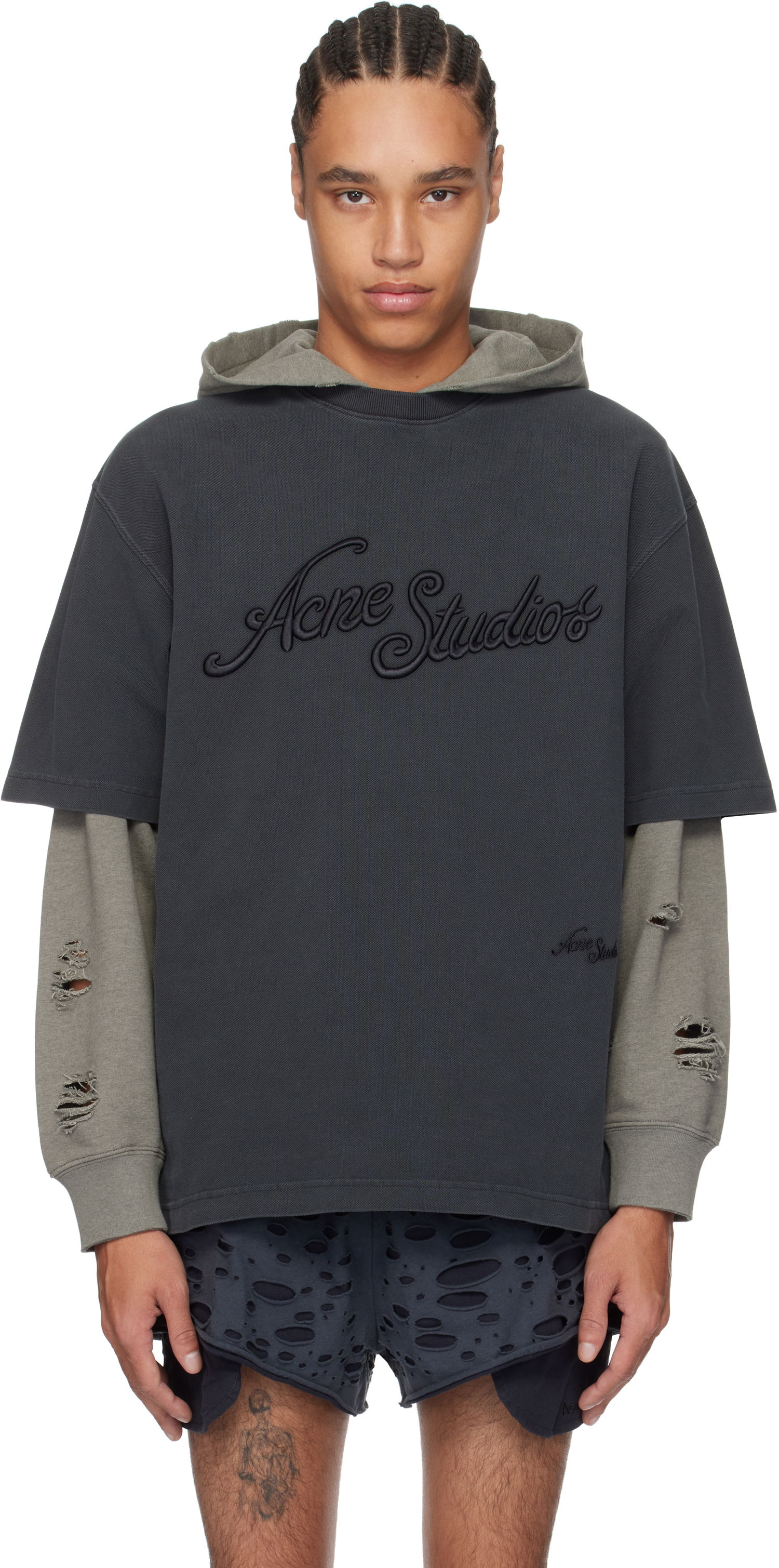 Mikina Acne Studios Acne Studios Relaxed Fit Logo T-Shirt Šedá | CL0345-, 0