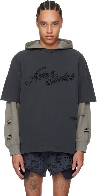 Mikina Acne Studios Acne Studios Relaxed Fit Logo T-Shirt Šedá | CL0345-, 0