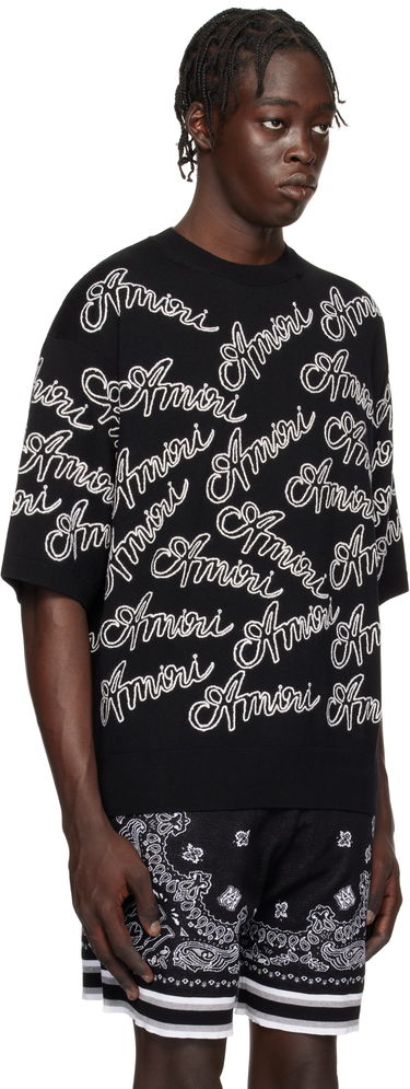 Tričko AMIRI Script Knit Sweater Čierna | AMKNTE1028, 1