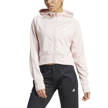 Mikina adidas Performance Cropped Full-Zip Hoodie Ružová | IX5067, 2