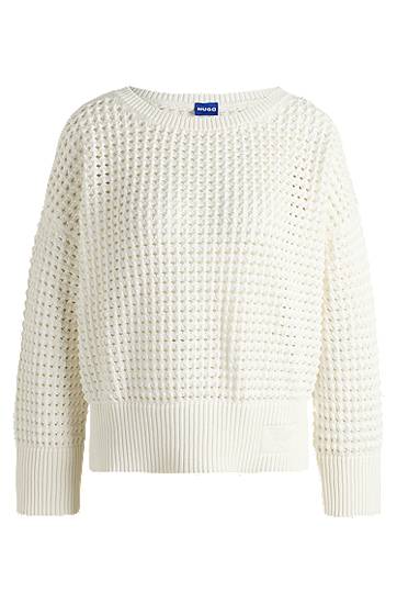Sveter BOSS Mesh Knit Sweater Biela | 50539390, 0