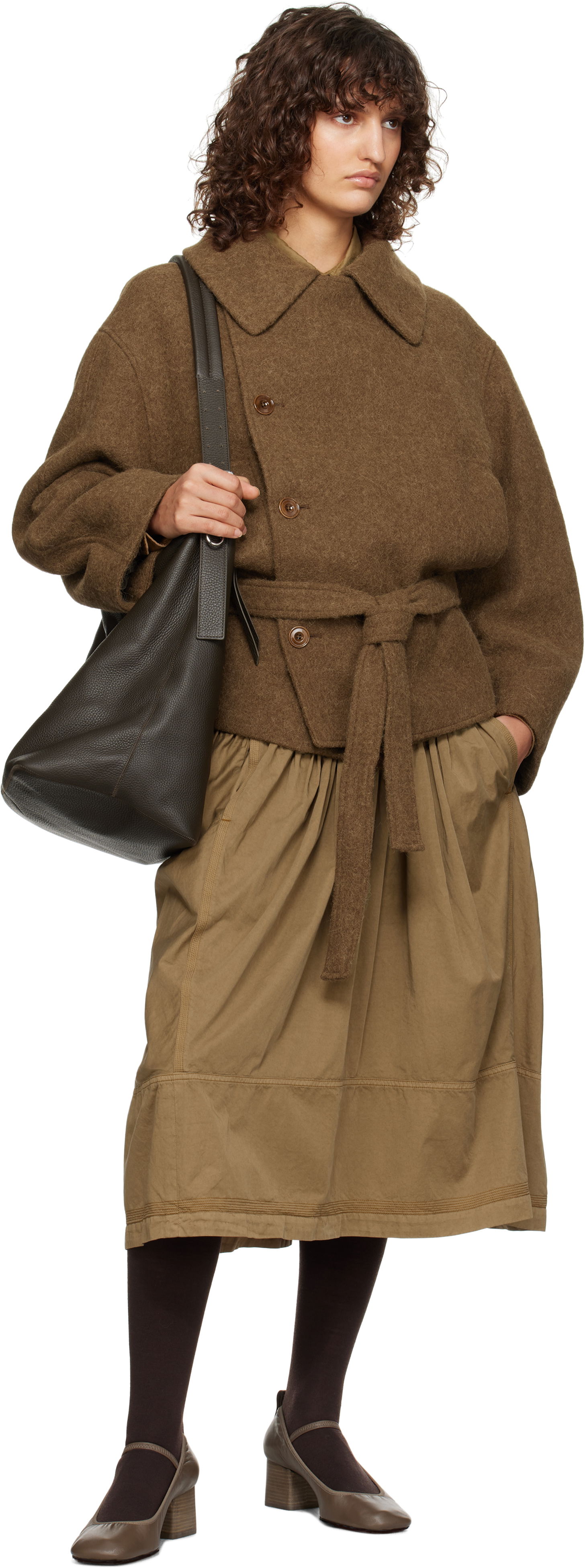 Lemaire Week-End Leather Shoulder Bag