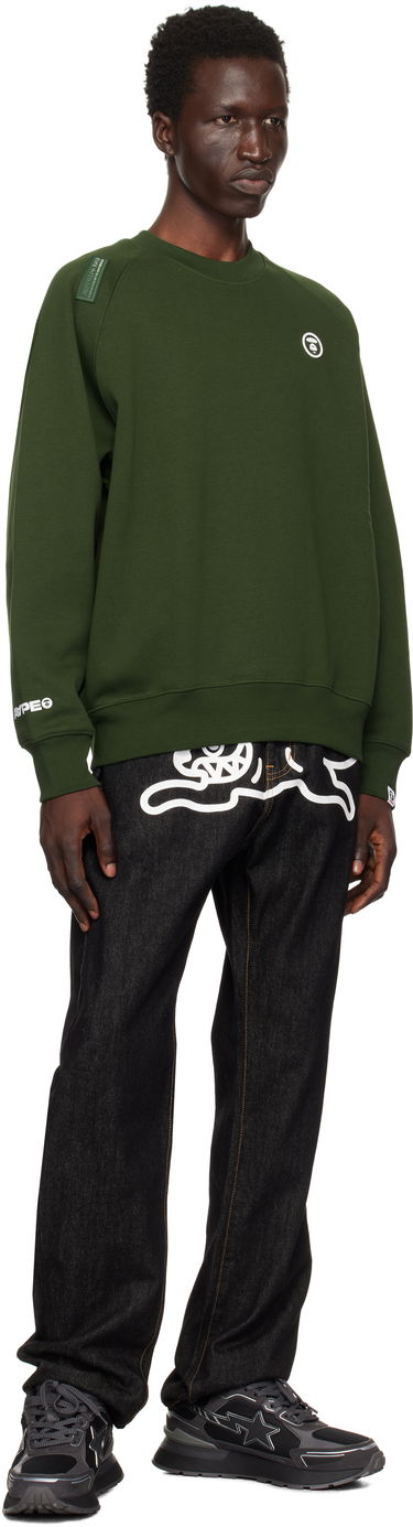 Sveter AAPE by A Bathing Ape AAPE by A Bathing Ape 'AAPE Now' Raglan Sweatshirt Zelené | AAPSWMB319XXNGRD, 3