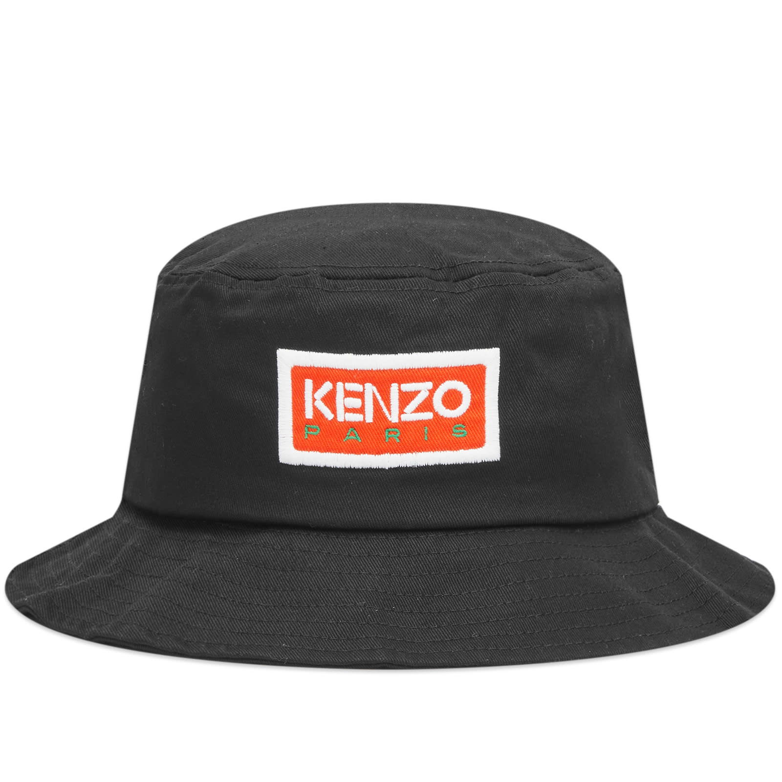 Patch Logo Bucket Hat Black