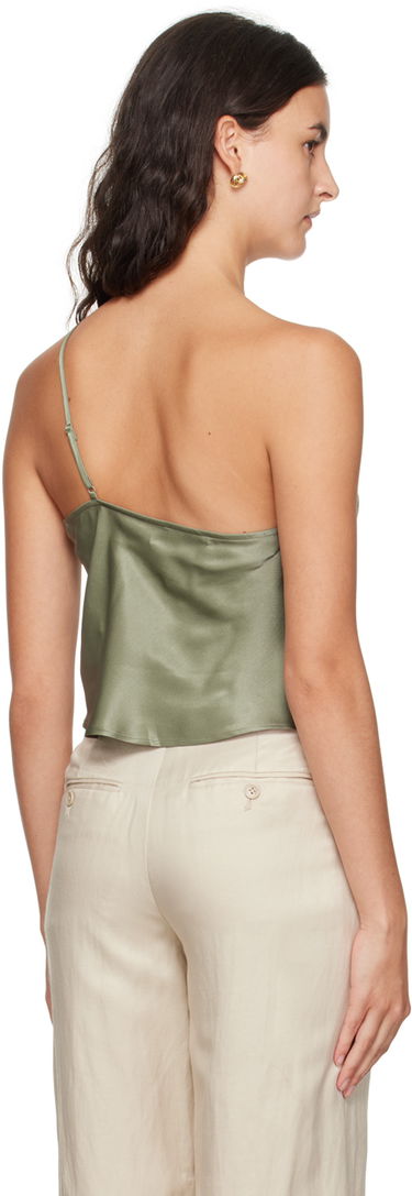 Tielko Anine Bing Mandy One-Shoulder Silk Camisole Zelené | A-07-2793-340, 2