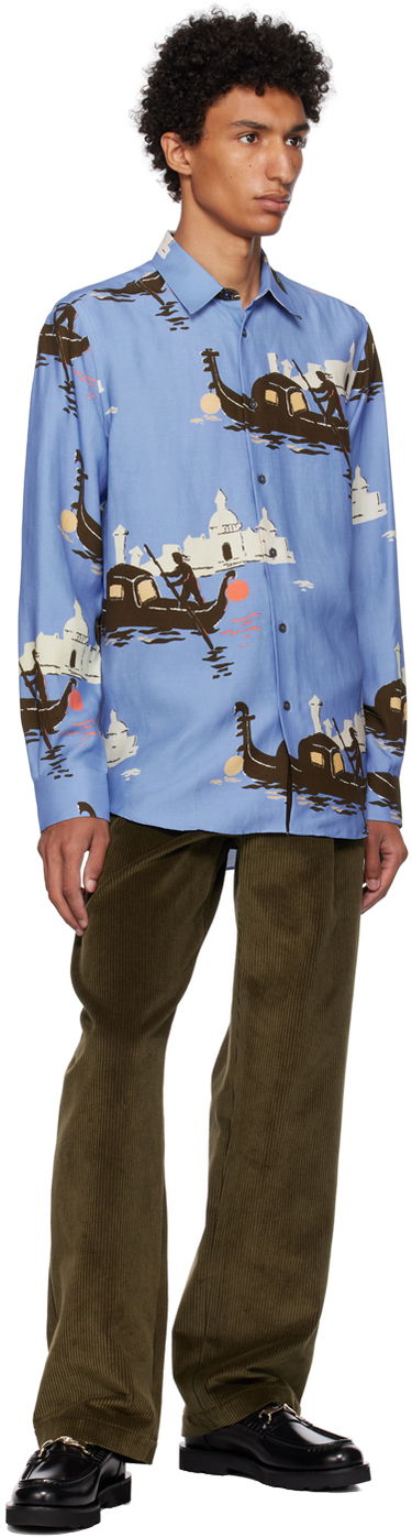 Košeľa Paul Smith Paul Smith Gondola Print Shirt Modrá | M1R-901U-L02055, 3