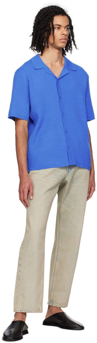 Košeľa Samsoe Samsoe Samsøe Samsøe Sagabin Knitted Polo Shirt Modrá | M24100013, 3