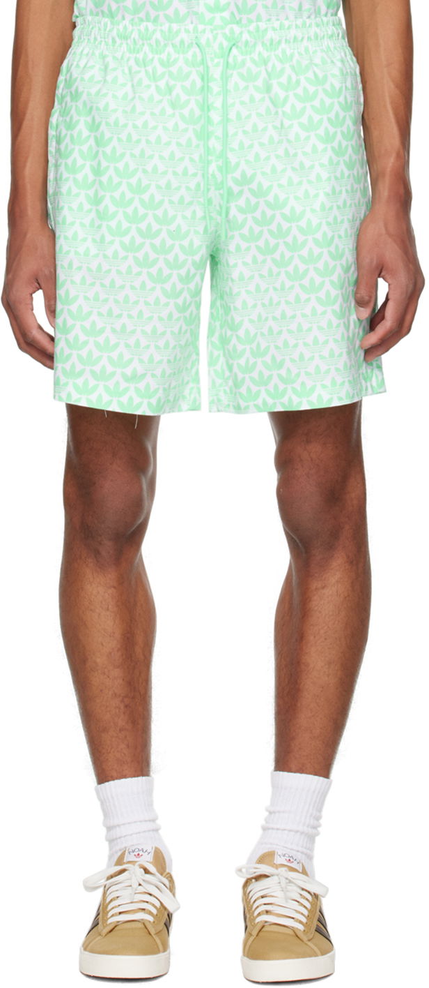 Plavky adidas Originals Monogram Print Shorts Zelené | HZ4162, 0
