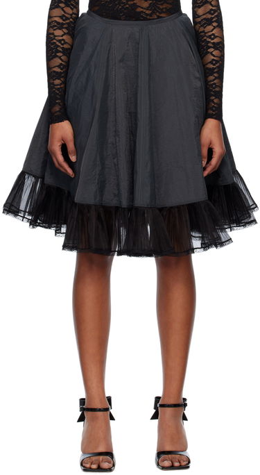 Sukňa We11done We11done Flared Midi Skirt with Tulle Čierna | WD-SK1-23-023-W-BK, 0