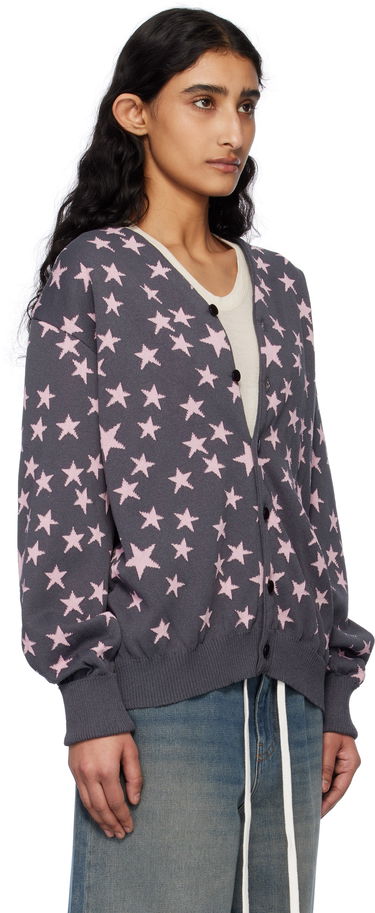Sveter Needles NEEDLES V-Neck Star Cardigan Šedá | QV374, 1