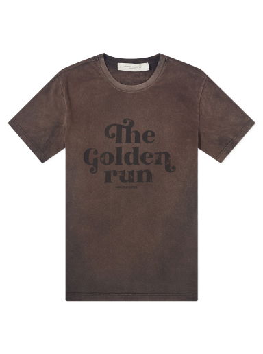 Tričko Golden Goose Golden Run Print  Anthracite Hnedá | GMP01220-P001200-60448