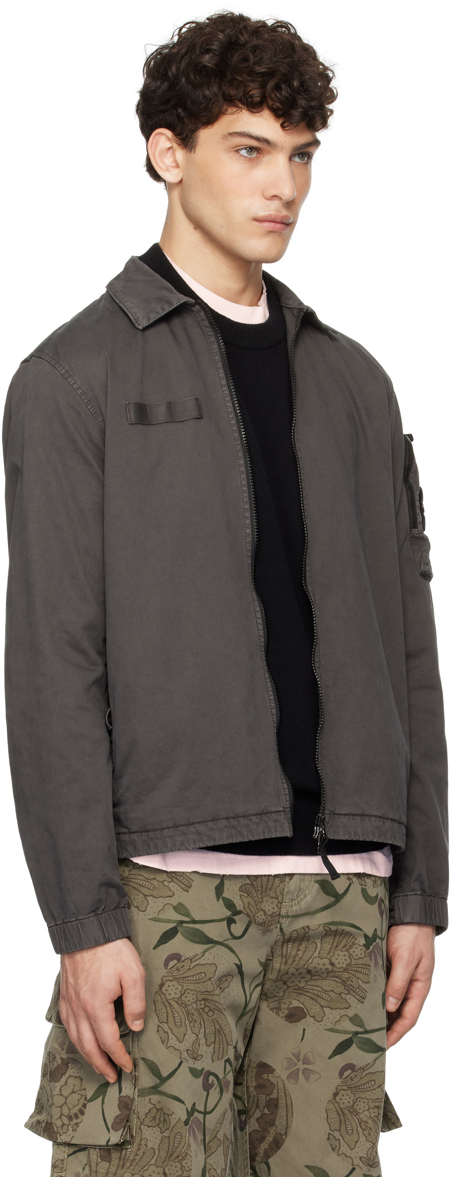 Bunda Stone Island Stone Island Organic Broken Twill 'OLD' Jacket Šedá | K1S15 1200003 S0004, 1