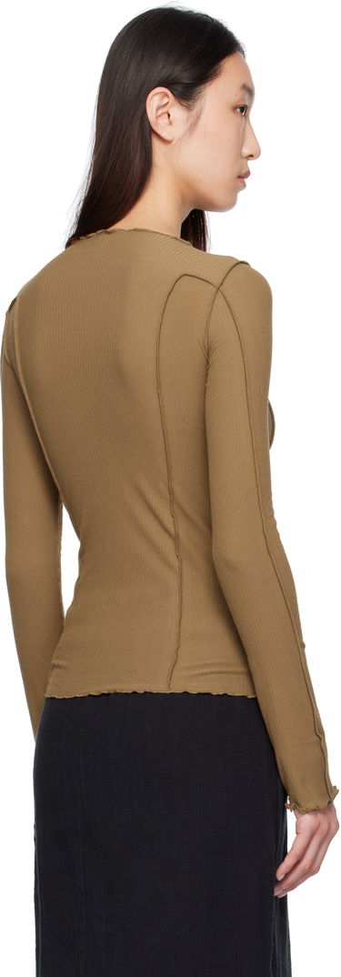 Tričko Baserange Baserange Omato Long Sleeve T-Shirt Hnedá | TTML-RB-SU25, 2