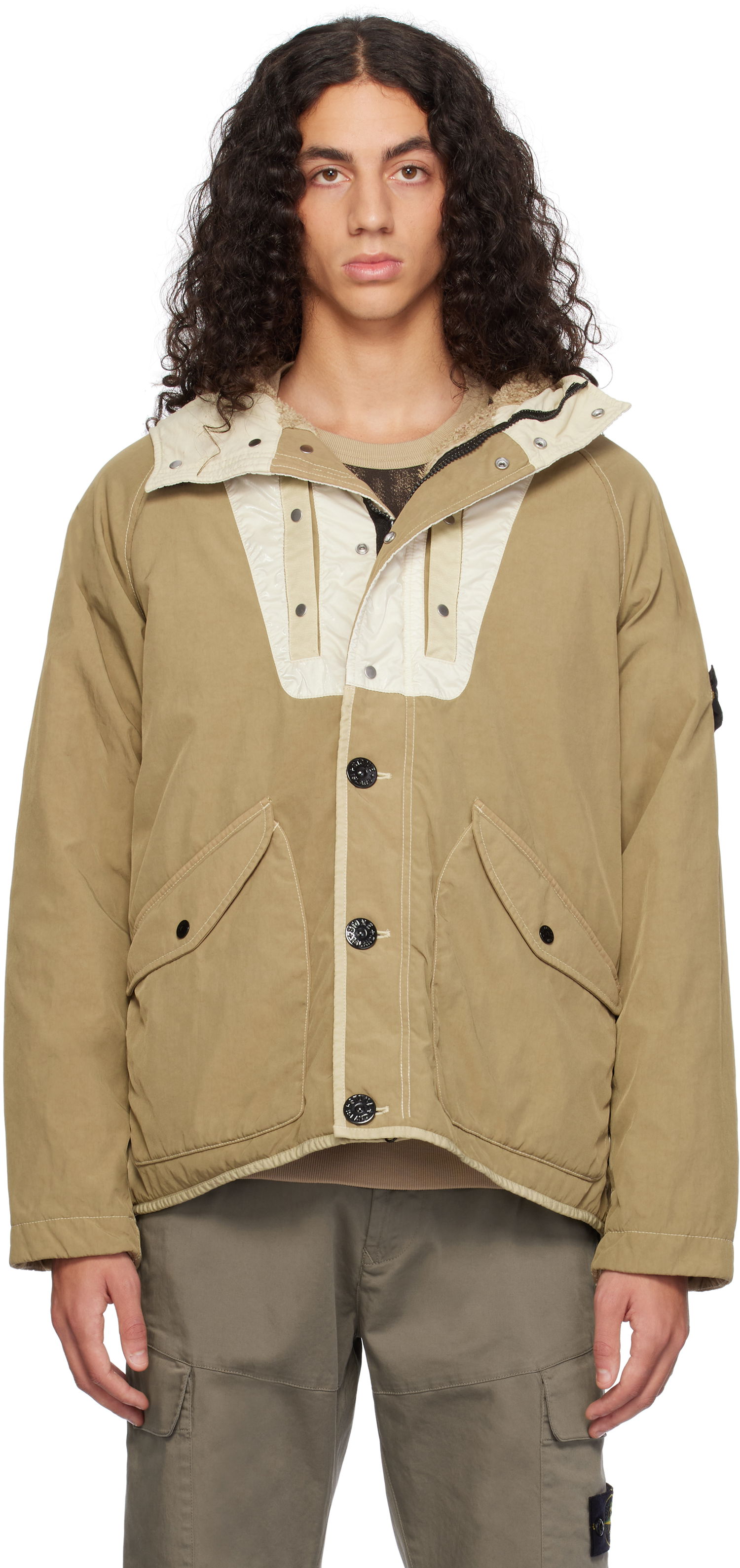 Parka Stone Island Hooded Jacket Béžová | 811544021, 0