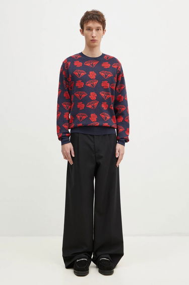 Sveter BILLIONAIRE BOYS CLUB Diamonds & Dollars Knitted Jumper Modrá | B24223, 4