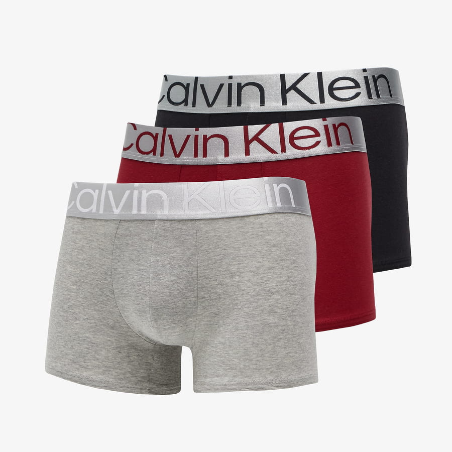 Boxerky CALVIN KLEIN Steel Cotton Trunk 3-Pack Rôznofarebný | NB3130A 5JK, 0