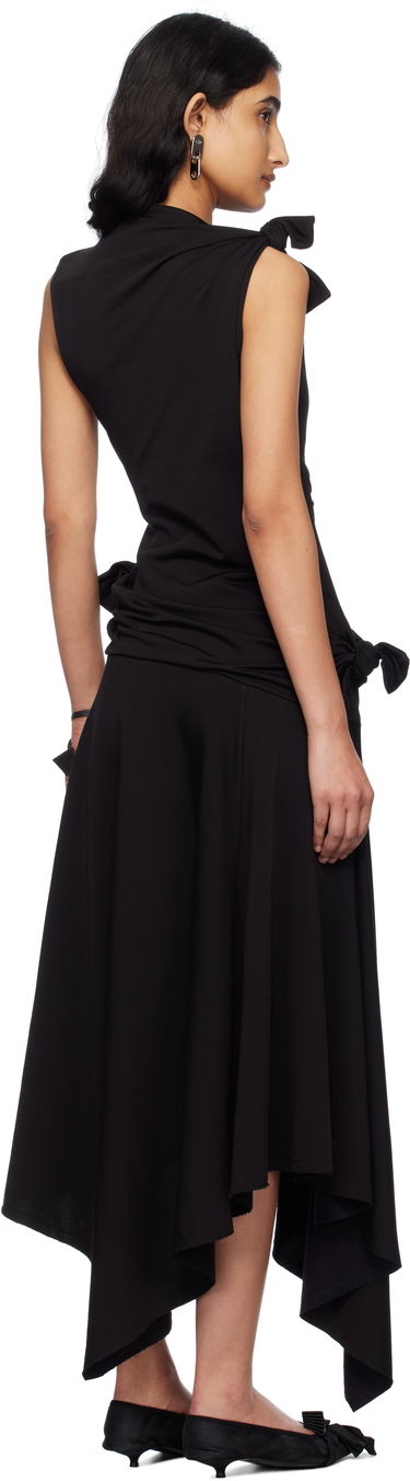 Šaty Acne Studios Acne Studios Tie-Up Midi Dress Čierna | A20792-, 2