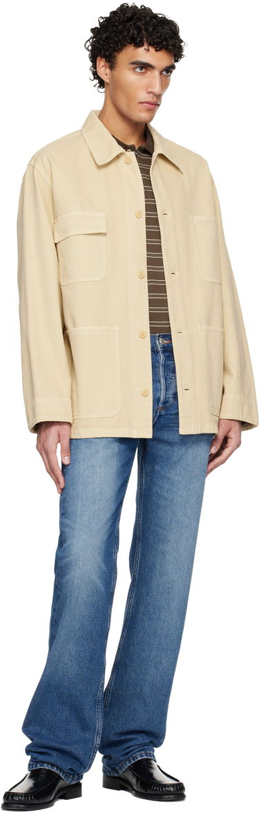 Bunda A.P.C. Embroidered Overshirt Béžová | COGZV-H32002, 3