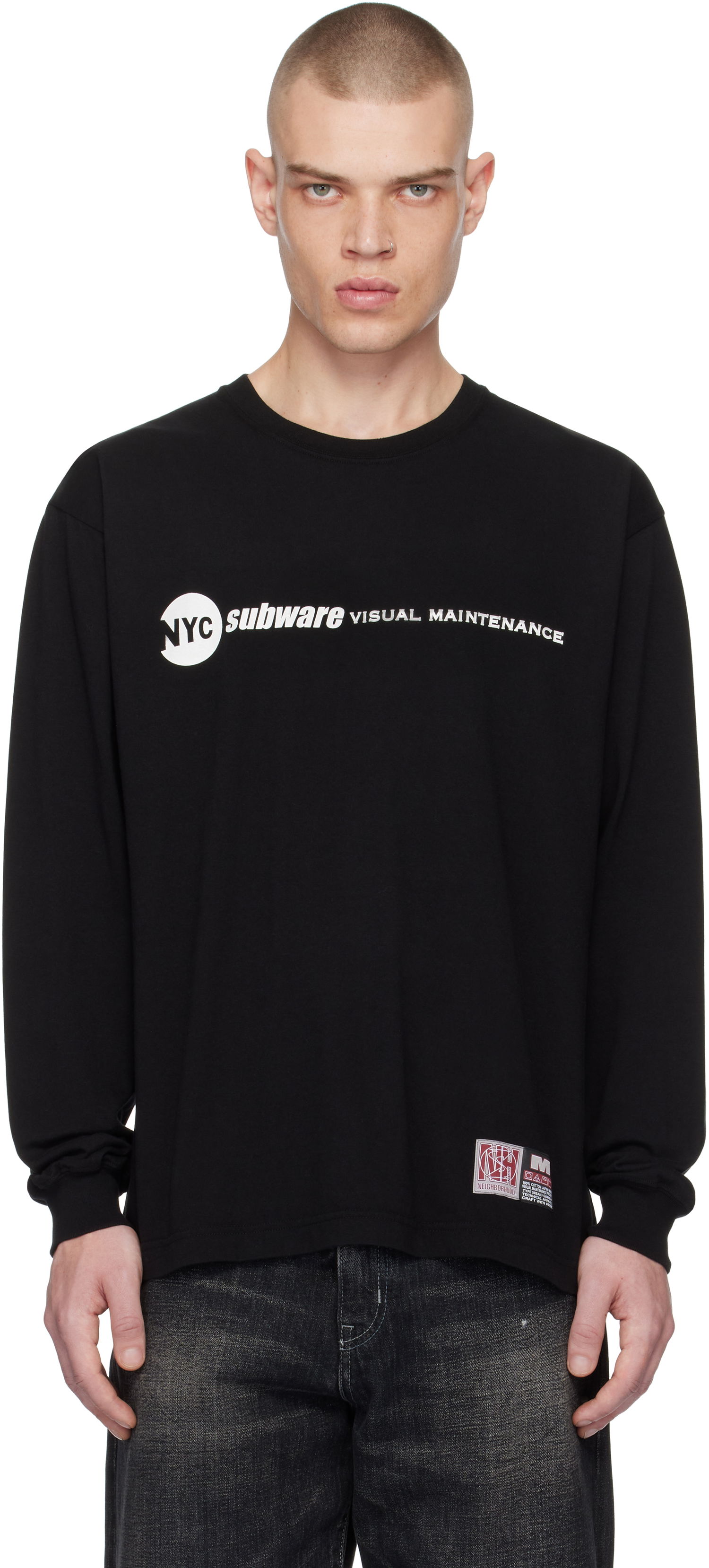 Tričko Neighborhood Black Subware Edition Long Sleeve T-Shirt Čierna | 242PC49N-LT03, 0