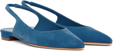 Šaty Manolo Blahnik Manolo Blahnik Sawra Slingback Ballerina Flats Modrá | 125-2929, 3