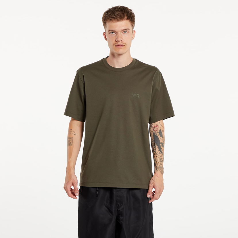 Tričko Y-3 Regular Short Sleeve Tee Night Cargo Zelené | JD9833