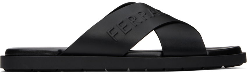 Tenisky a topánky FERRAGAMO Crossover Strap Sandals Čierna | 774329, 0