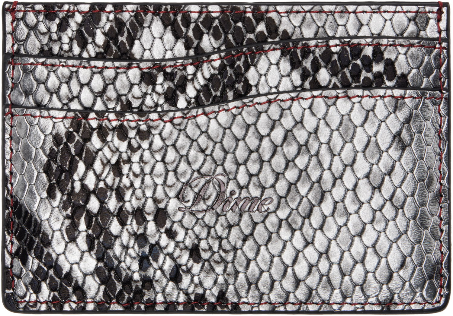 Peňaženka Dime Dime Embossed Leather Card Holder Šedá | DIMESP2528SIL, 0