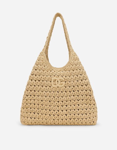 Tote bag Dolce & Gabbana Crocheted Raffia Tote Bag Béžová | BB7655A45478S193, 0