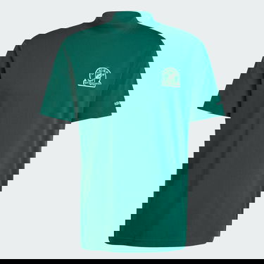 Tričko adidas Performance Green Mock Neck Graphic T-Shirt Zelené | JC8368, 3