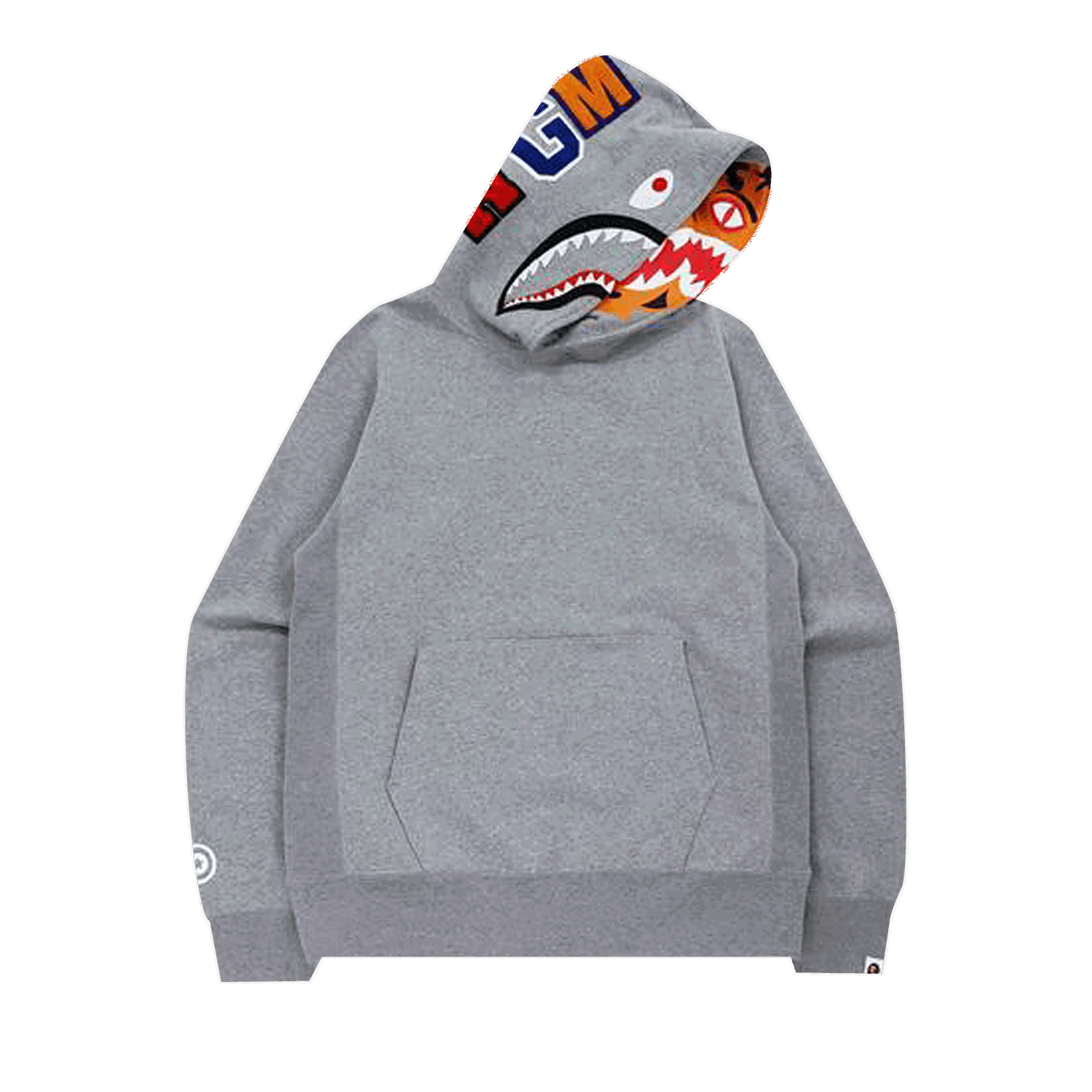 Mikina BAPE Shark x Tiger Pullover Hoodie Šedá | 1H80 114 005 GRAY, 0