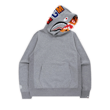 Mikina BAPE Shark x Tiger Pullover Hoodie Šedá | 1H80 114 005 GRAY, 0