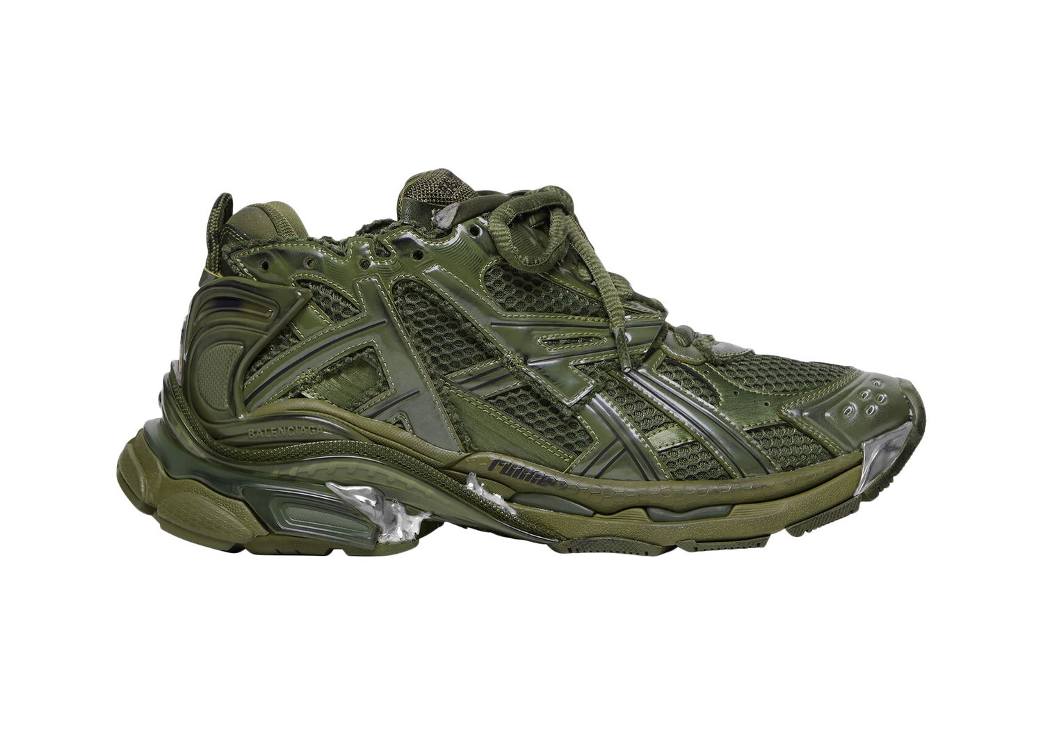 Tenisky a topánky Balenciaga Runner Leather Free Khaki Zelené | 677403W3RB13031, 0