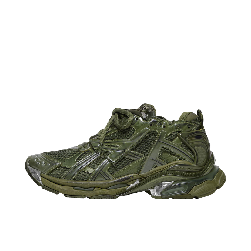 Tenisky a topánky Balenciaga Runner Leather Free Khaki Zelené | 677403W3RB13031