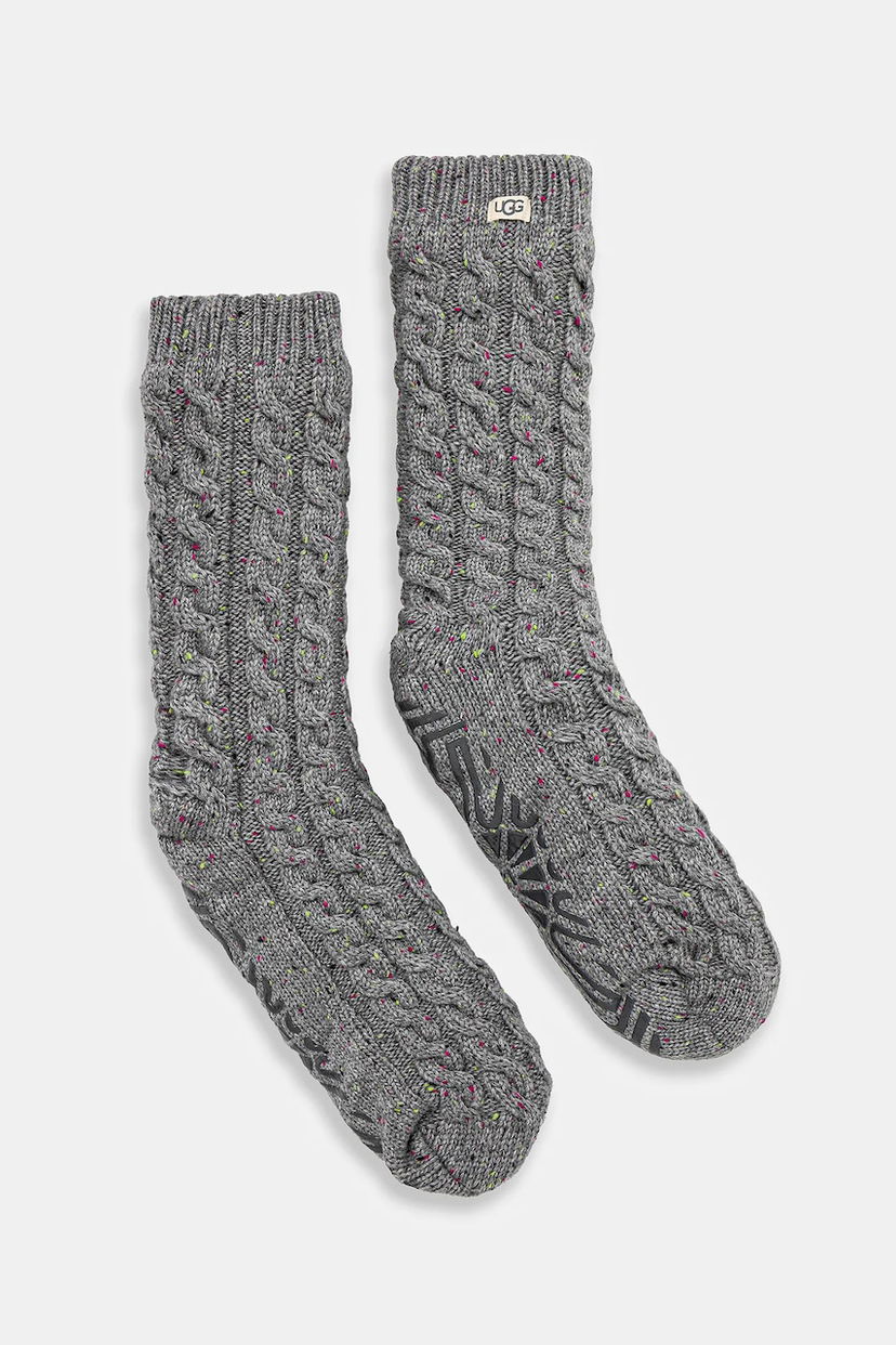 Ponožky UGG ELOWYN Cable Knit Flecked Wool Blend Slipper Socks Rôznofarebný | 1171627