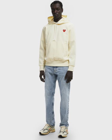 Mikina Comme des Garçons Play Red Heart Emblem Sweatshirt Hoodie Béžová | AX-T174-051-3, 1