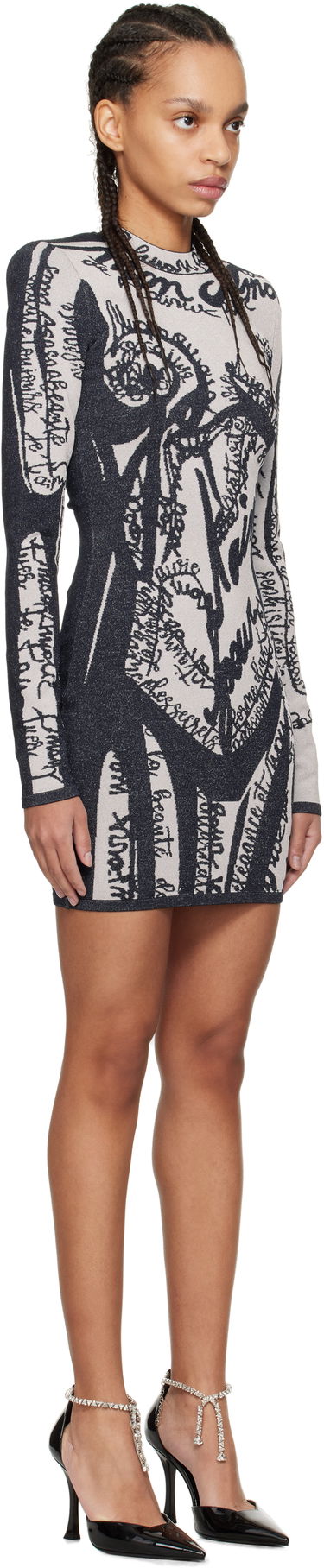 Šaty Balmain Balmain Body Motif Minidress Rôznofarebný | EF1R8739KH94, 1