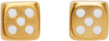 Náušnice VEERT VEERT 'The Dice' Gold-Tone Earrings Žltá | OR03PL, 0