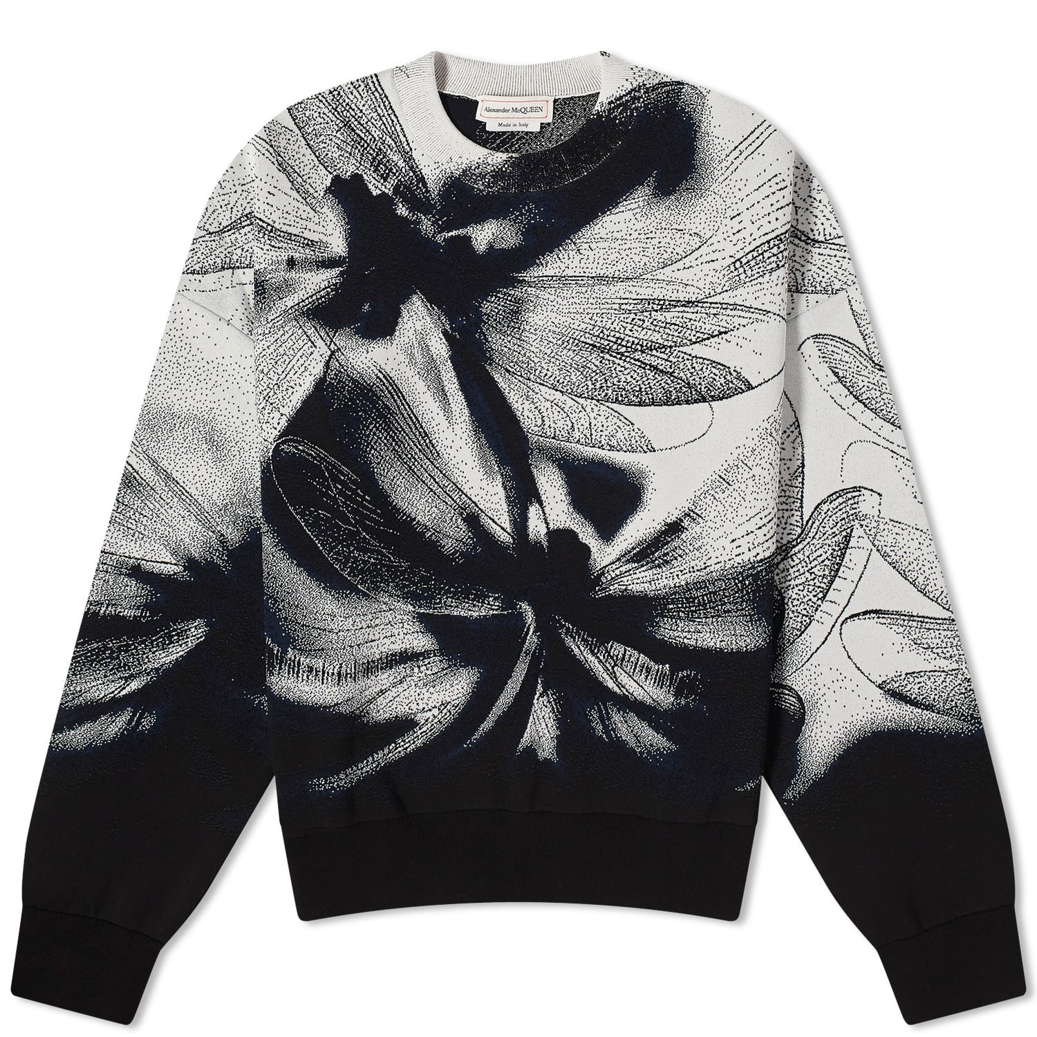 Sveter Alexander McQueen Jacquard Dragonfly Crewneck Šedá | 776011Q1A8A-1219, 0